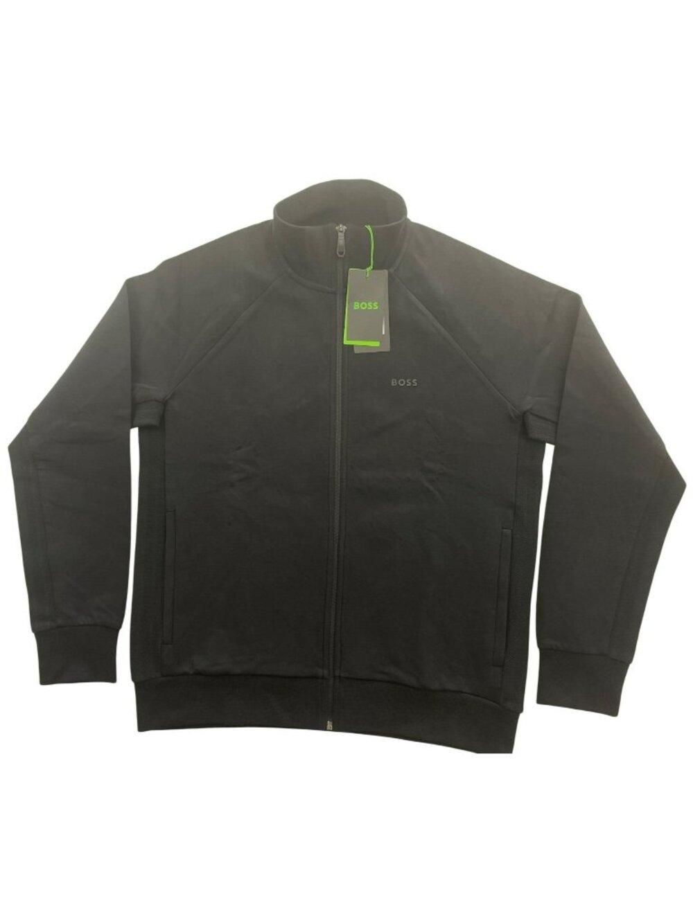 Hugo Boss Tracksuit Jacket Black Full-Zip With Logo Men's Sz Medium DEFECT NEW